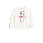 Koton 002 Dinozor Baskılı Bisiklet Yaka Ekru 9/10 Yaş Erkek Çocuk Sweatshirt