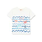 Koton 021 Erkek Bebek Ekru Bisiklet Yaka Kısa Kollu Baskılı T-shirt