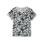 Koton 05V Erkek Bebek Haki Desenli Kısa Kollu Bisiklet Yaka Baskılı T-shirt