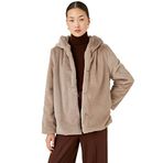 Koton 0KAL58226OW993 Kapüsonlu Peluş Kadın Mont
