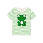 Koton 120 Erkek Bebek Deve Tüyü Bisiklet Yaka Hayvan İşlemeli Çizgili T-shirt