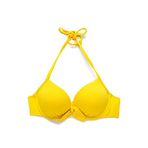 Koton 170 Kadın Sarı Push Up Dokulu Boyundan Bağlamalı Fiyonk Detaylı Bikini Üstü