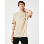Koton 1YAM11969HK Bej Erkek T-Shirt