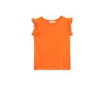 Koton 200 Kız Çocuk Basic Fırfırlı Kolsuz Turuncu T-shirt