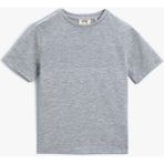 Koton 2SKB10132TK Bisiklet Yaka Normal Kalıp Düz Erkek Çocuk T-Shirt