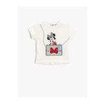 Koton 2SKG10045AK Minnie Mouse Lisanslı Baskılı Pullu Payetli Kız Çocuk Tişört