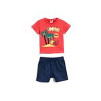 Koton 2SMB10045TK Yaz Temalı Baskılı Erkek Bebek Şort T-shirt Takım