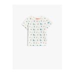 Koton 2YMB16196OK Çok Renkli Bisiklet Yaka Baskılı Bebek T-Shirt