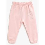 Koton 2YMG49567OK Baskılı Beli Lastikli Pamuklu Jogger Kız Bebek Eşofman Altı