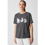 Koton 3SAL10176IK931 Antrasit Kadın T-Shirt