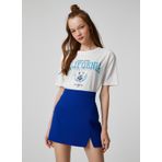 Koton 3SAL10253IK Ekru Kadın T-Shirt