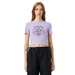 Koton 3SAL10266IK956 Mor Kadın Crop T-Shirt