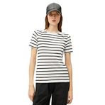 Koton 3SAL10289IK Siyah Beyaz Çizgili Kadın T-Shirt