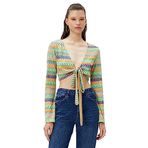 Koton 3SAL10290IK Geometrik Desenli Kadın T-shirt
