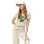 Koton 3SAL10292IK051 Bej Kadın Crop T-Shirt