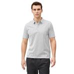 Koton 3SAM10075MK 03S Gri Çizgili Erkek Polo Yaka T-shirt