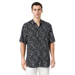 Koton 3SAM60006HW Siyah Desenli 9D9 Erkek Woven Tops Pamuk Gömlek