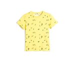 Koton 3SKB10505TK Sarı Desenli Erkek Çocuk T-shirt