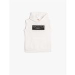 Koton 3SKB30048TK 000 Beyaz Erkek Çocuk Jersey Bisiklet Yaka Kısa ve Kolsuz T-Shirt