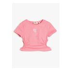 Koton 3SKG10011AK Düz Pembe Kız Çocuk T-Shirt