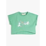 Koton 3SKG10037AK Yeşil Baskılı Kız Çocuk T-Shirt