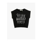 Koton 3SKG10063AK Siyah Kız Çocuk T-shirt