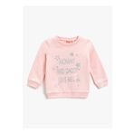 Koton 3SKG10087AK Pembe Desenli Kız Çocuk Sweatshirt
