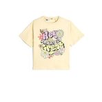 Koton 3SKG10549AK 053 Bej Kız Çocuk Jersey Kısa Kollu Bisiklet Yaka T-Shirt