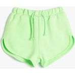 Koton 3SKG40058AK Bağlamalı Bel Normal Yeşil Kız Çocuk Şort