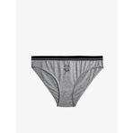 Koton 3SLK30011MK Gri Melanj Minimal Baskı Kadın Brief Külot