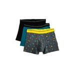 Koton 3SLM90062MK Gri Melanj 3'lü Erkek Boxer Seti