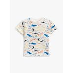 Koton 3SMB10052TK Baskılı Ekru Bebek T-Shirt