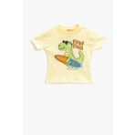Koton 3SMB10169TK Baskılı Sarı Bebek T-Shirt