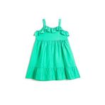 Koton 3SMG80136AW Yeşil Fırfırlı İnce Kız Bebek Elbise