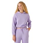 Koton 3WAK10236EK353 Lila Kadın Crop Sweatshirt