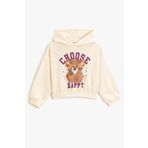 Koton 3wkg10169ak Baskılı Kız Çocuk Bej Sweatshirt