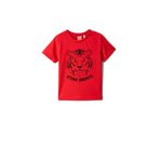 Koton 420 Erkek Bebek Kırmızı Kaplan Baskılı Kısa Kollu Bisiklet Yaka T-shirt