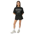 Koton 4SAK10077NK 999 Siyah Polyester Jersey Kısa Kollu Kadın T-Shirt
