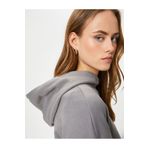 Koton 4SAK10236EK Gri Basic Kapüşonlu Kadın Sweatshirt