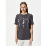 Koton 4SAL10016IK Antrasit Kadın T-shirt