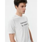 Koton 4SAM10022HK Beyaz Baskılı Erkek T-shirt