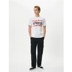 Koton 4SAM10025HK 000 Beyaz Jersey Pamuk Kısa Kollu Erkek T-shirt