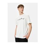 Koton 4SAM10043HK Beyaz Erkek T-shirt