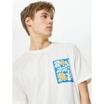 Koton 4SAM10057HK 000 Beyaz Pamuk Erkek T-shirt