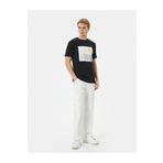 Koton 4SAM10059HK 999 Siyah Jersey Kısa Kollu Erkek T-shirt