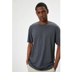 Koton 4SAM10062HK 875 Haki Pamuk Jersey Kısa Kollu Basic Erkek T-shirt