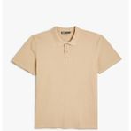 Koton 4SAM10113MK 057 Bej Pamuk Jersey Kısa Kollu Basic Polo Erkek T-shirt