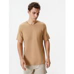 Koton 4SAM10228HK Deve Tüyü Erkek T-shirt