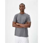 Koton 4SAM10281HK Gri Basic Erkek T-shirt