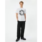 Koton 4SAM10376HK 000 Beyaz Jersey Kısa Kollu Erkek T-shirt
